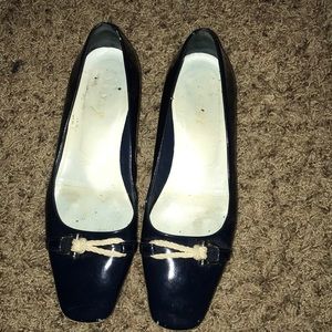 Vintage Bally women’s navy flats